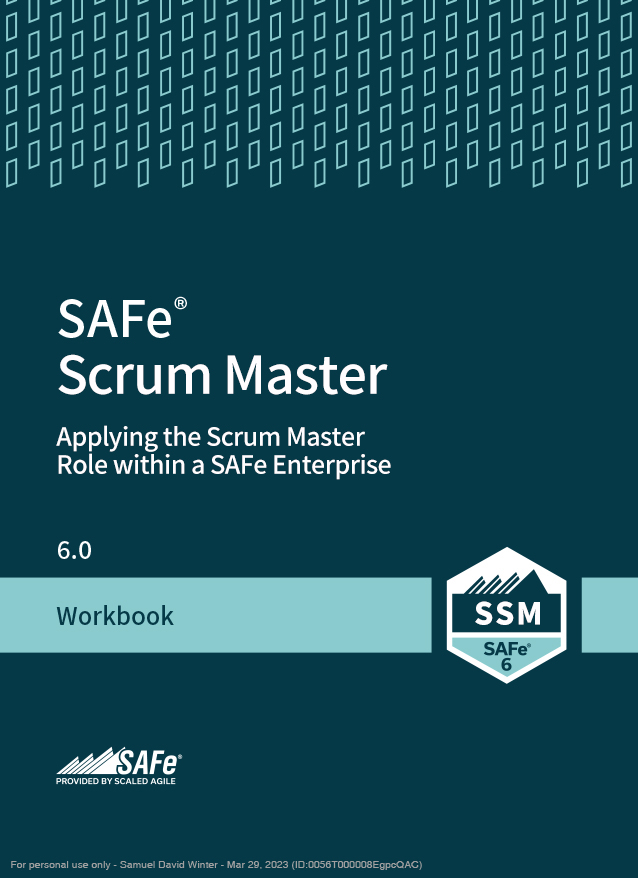 SSM官方教材：《SAFe Scrum Master Workbook》及知识体系介绍 -- 第2张